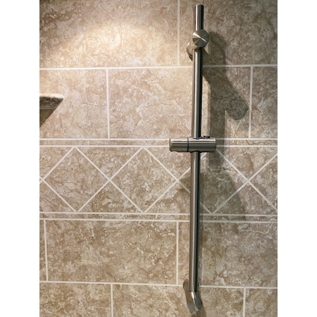 Bluevue Stainless Steel Sliding Bar with Slider, Brushed Nickel BV-SB01-BN